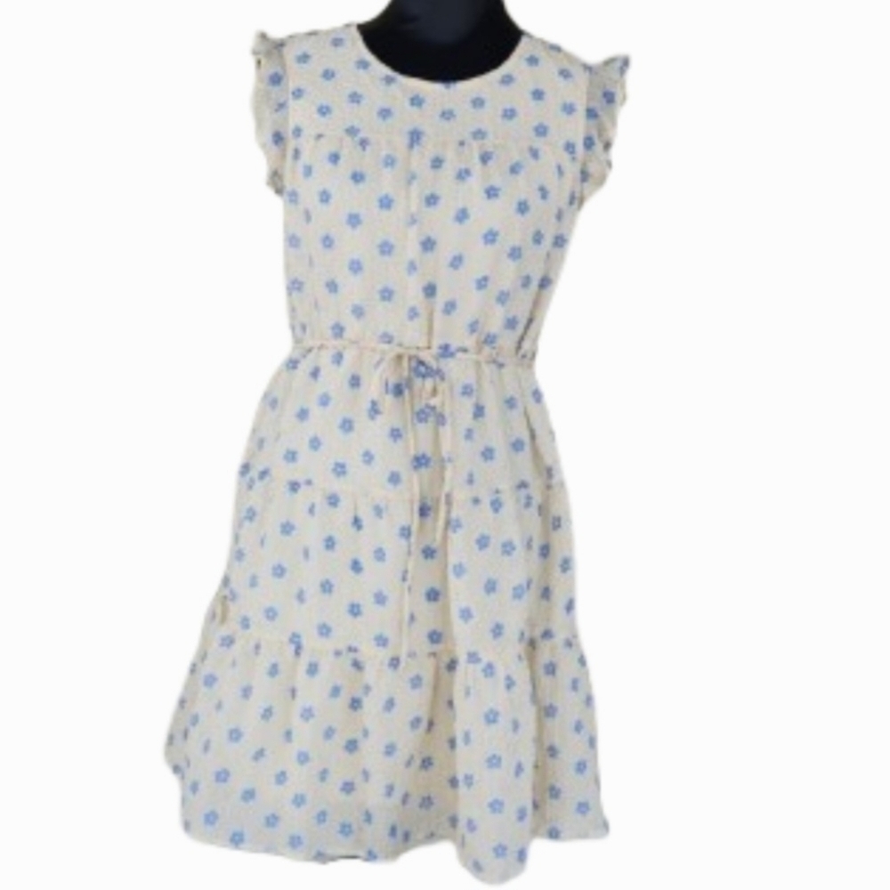Roolee Baby Doll Daisy Tiered Midi Summer Dress (XS)